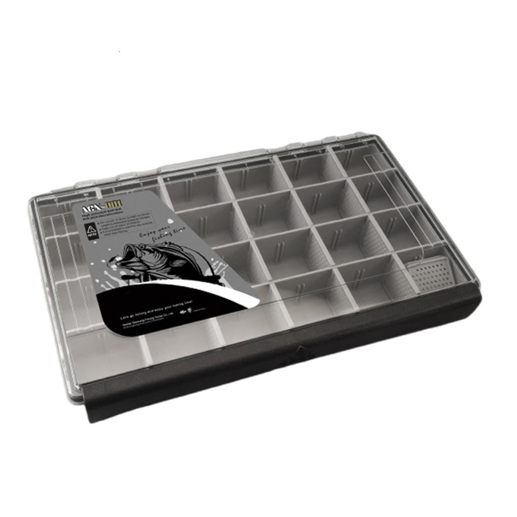 Yihuala Fishing Tackle Box Lures Storage Box Organizers with Removable Dividers Portable Storage Tray Lures Organizers