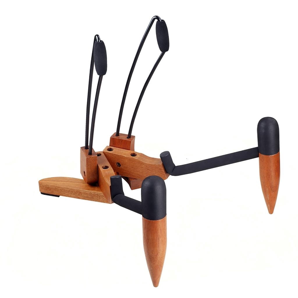 Yihuala Folding Wood Ukulele Stand Musical Instrument Holder Small Guitar Floor Stand for Ukulele, Violin and Mandolin
