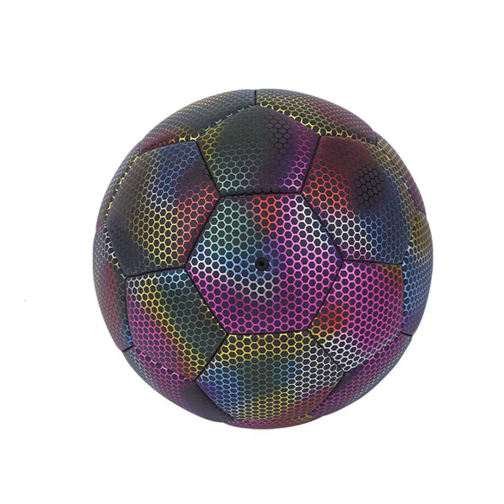 Yihuala Football Training Balls Reflective Football Soccer Glow Size 4/5 Football for Night Game