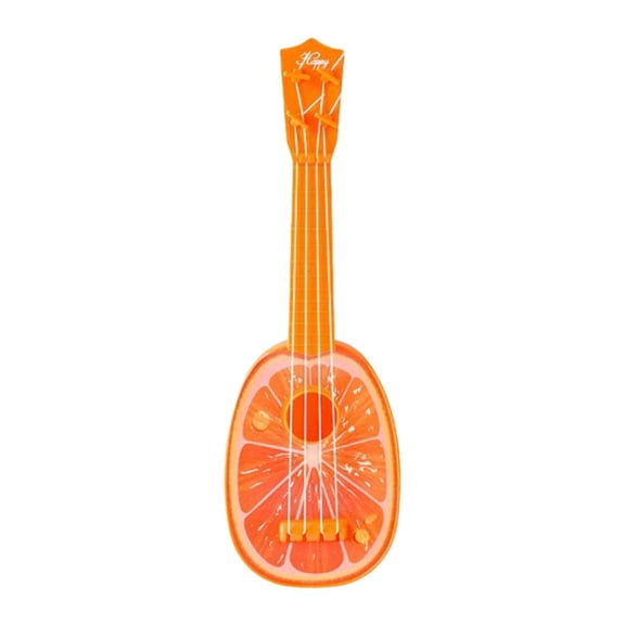Yihuala Fruit Theme Ukulele Toy with 4 Strings Design Enhancing Fine Motor Skill Preschool Music Instrument Learning Toy