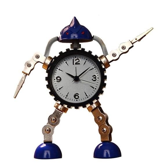 Yihuala Gear Robot Desktop Alarm Clock for Creative for Time Clocks for Home Bedroom Desk Decoration