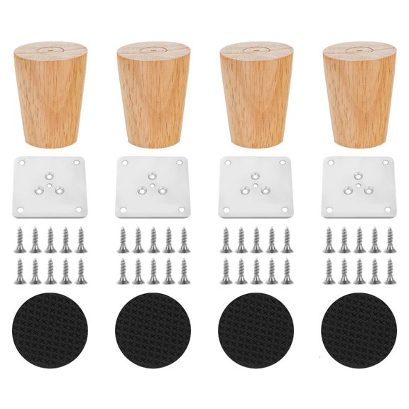 Yihuala General Wood Cabinet Legs Natural Finish Furniture Feet Easy Installation Suitable for Projects