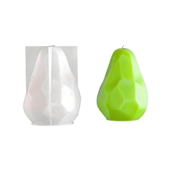 Yihuala Geometric Section Snake Fruit Pear Shape Silicone Mold For Making Soap Chocolate Cake Baking Tool