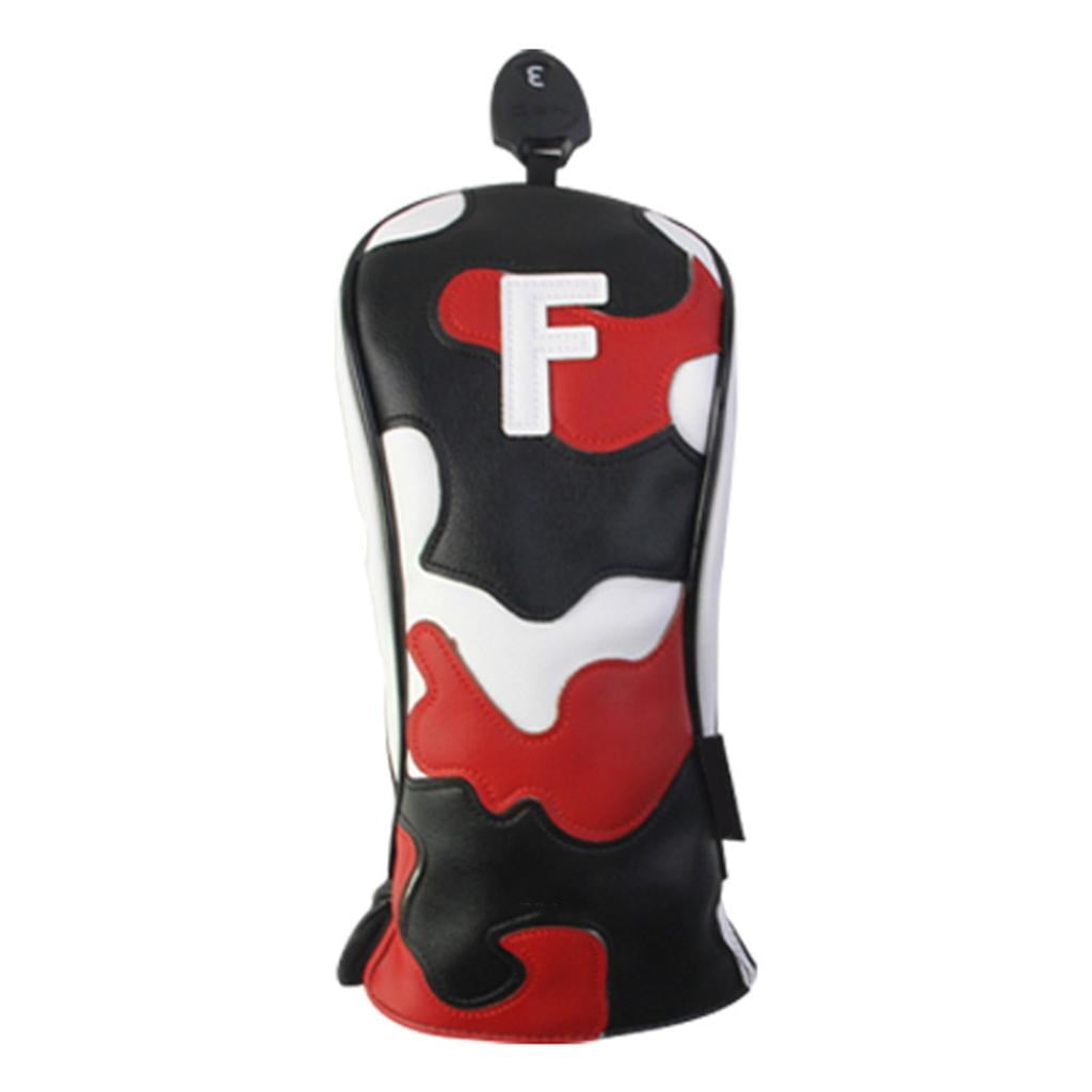 Yihuala Golfs Headcover Soft Plush Lining Fit Square Mallets Putters Square Mallets Putter Headcover PU Textur