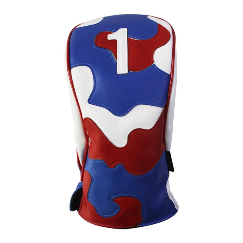 Yihuala Golfs Headcover Soft Plush Lining Fit Square Mallets Putters Square Mallets Putter Headcover PU Textur