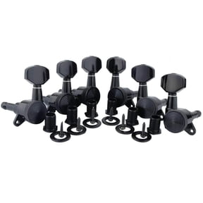 Yihuala Guitar Locking Tuners (6 Right/Left), 1:18 String Sealed Tuning for Pegs Machine for Head Set Replacement for G