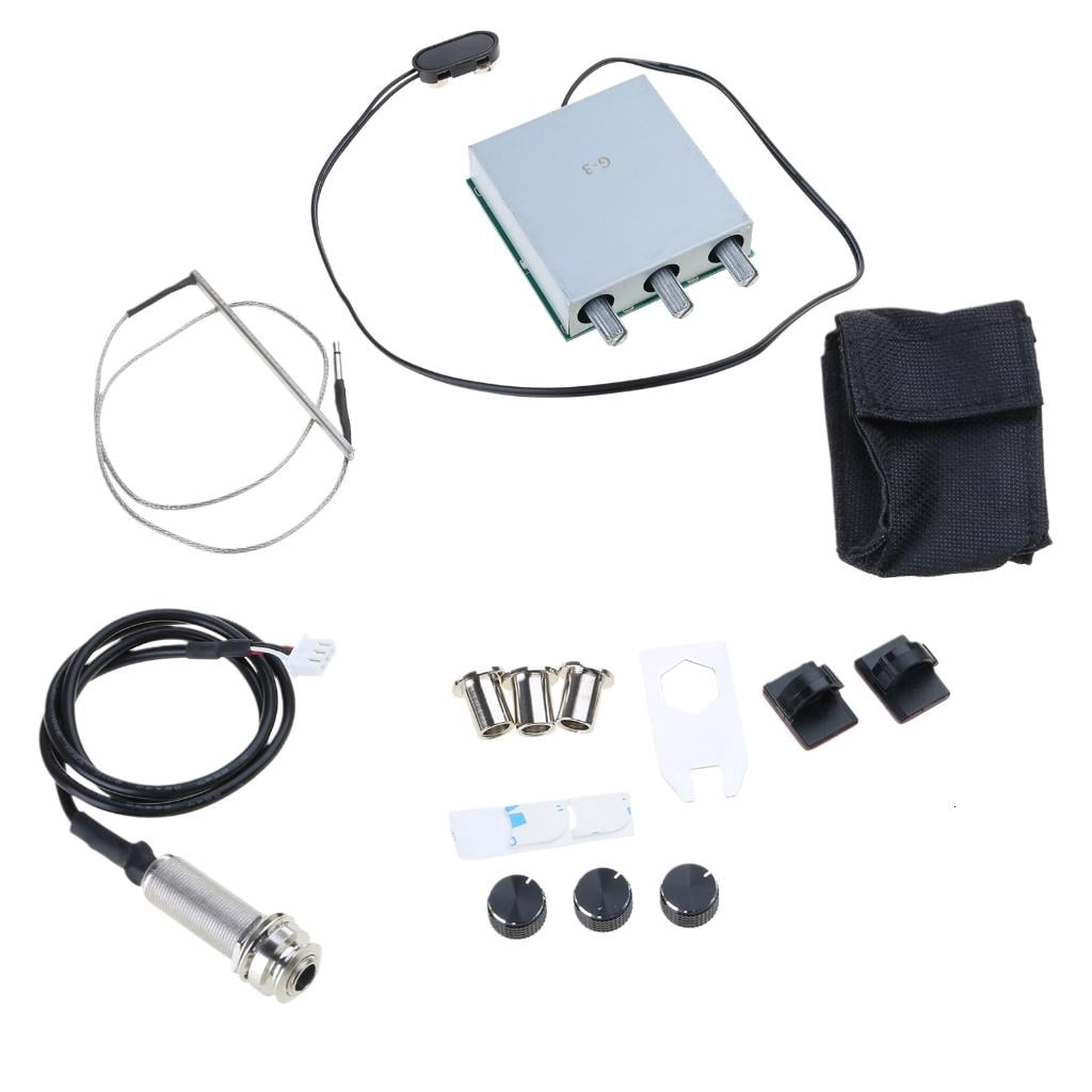 Yihuala Guitar Pickup Preamp Folk Guitar Ukulele Equalizers Pickup Acoustic Guitar Equalizers Pickup Guitar Piezo Pickup