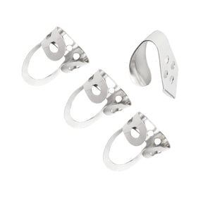 Yihuala Guitar Plectrums Thumb Finger Picks Silver Guitar Finger Picks, Adjustable Metal Finger Thumb Picks for Guitar, Banjos