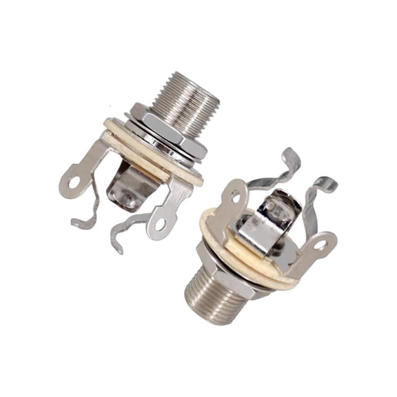 Yihuala Guitar Plug Instrument Jacks Socket Jacks Sockets Single Channel Brass Texture for Electric Guitars and Basses