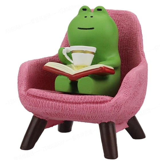 Yihuala Handcraft Resin Frogs Figurine Eye catching Decoration for Home Garden Charm Decors for Lover Animal Figurine