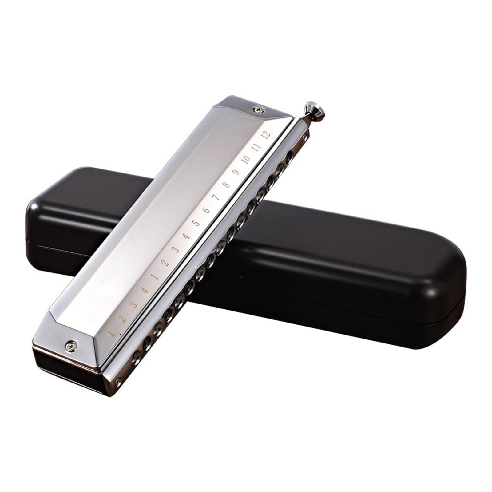 Yihuala Harmonica 16 Holes Harp 48 Tones Diatonic Harp for C Blues Mouth Organ Harp Early Education Music Trainin