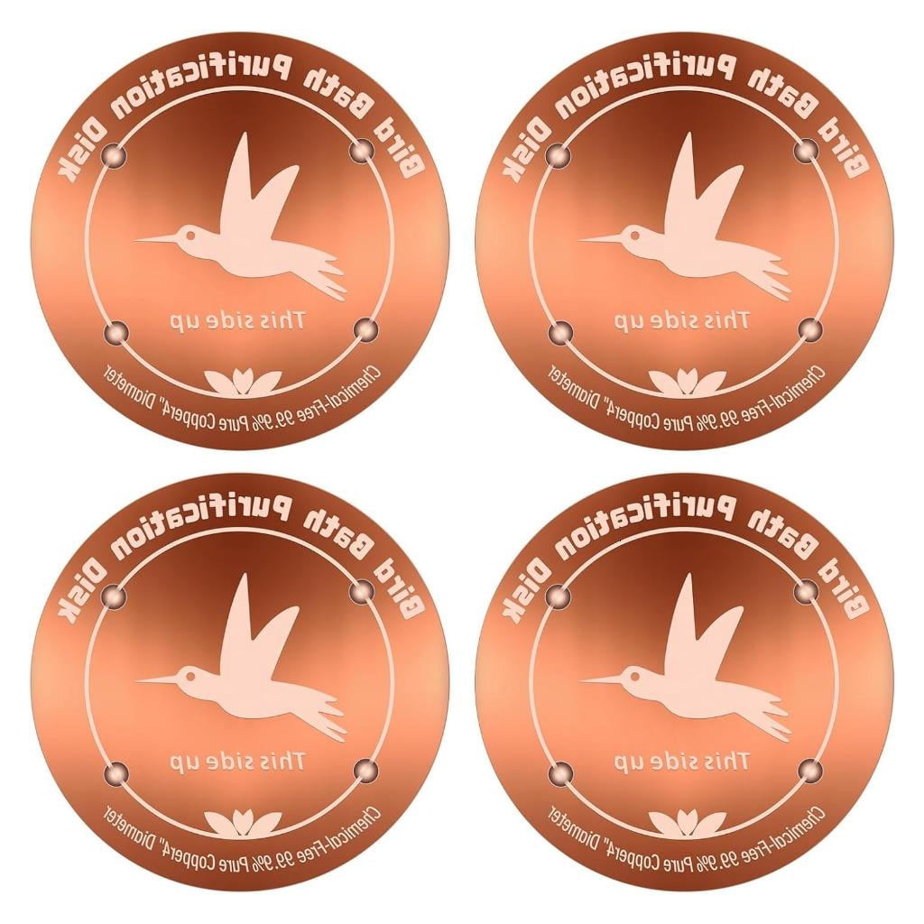 Yihuala Heavy Duty Copper Bird Bath Disc Prevents Growth Without 4 Inch Diameter