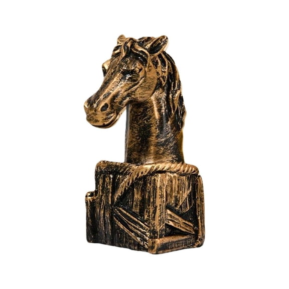 Yihuala Horse Head Statue Resin Horses Sculptures Paperweight Horses Art Figurines Ornament for Home Decors Collectibles