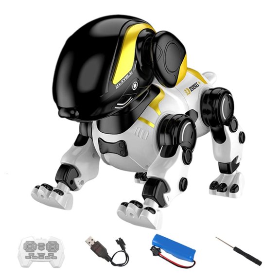 Yihuala Interactive Stunt Performing Robot Dog Educational Toy Programmable Commands Remote Control For