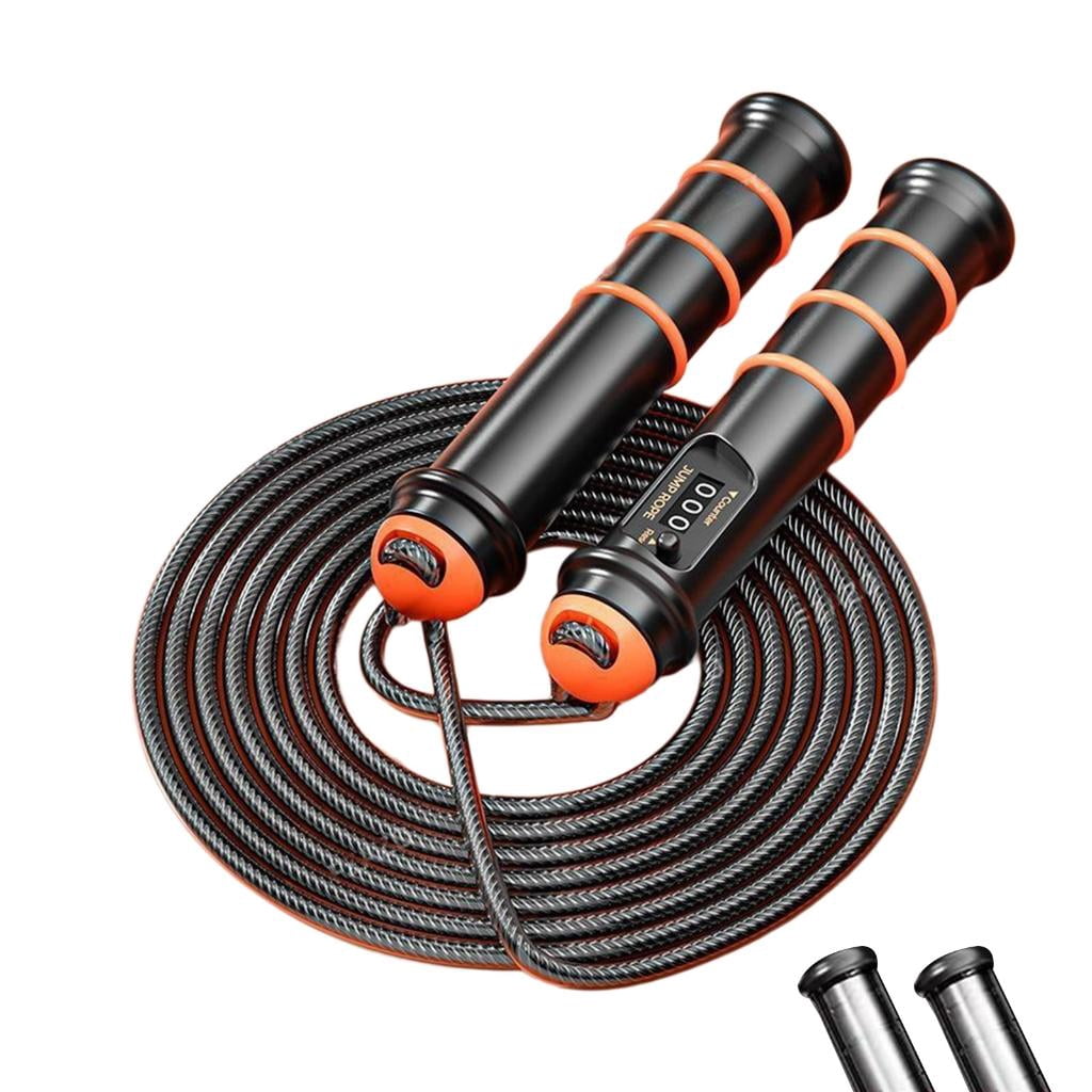 Yihuala Jump Rope Skipping Rope Colorful Weighted Tangles Frees for Fitness Training, Countable, Removable and Adjustable