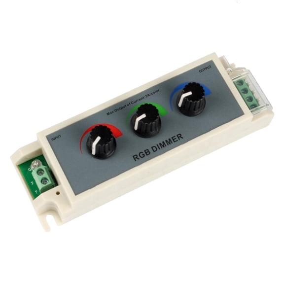 Yihuala LED Strips Dimmer Brightness 3 Channel Controller Easy Brightness Setting Simple Knob Controller Switches