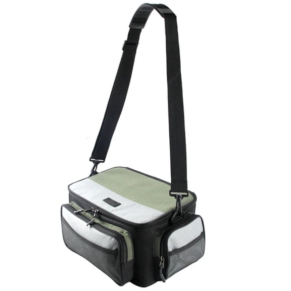 Yihuala Large Capacity Fishing Tackle Bag MultiPockets Fishing Gear Carrying Bag Outdoor Portable Fishing Shoulders Crossbody Ba