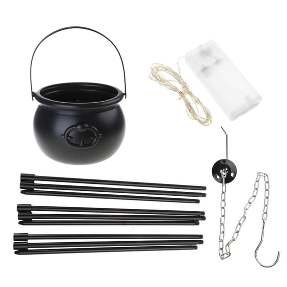 Yihuala Large Witches Cauldron Candy Bucket Witch Decorations Green Lighted Perfect Outdoor Decor