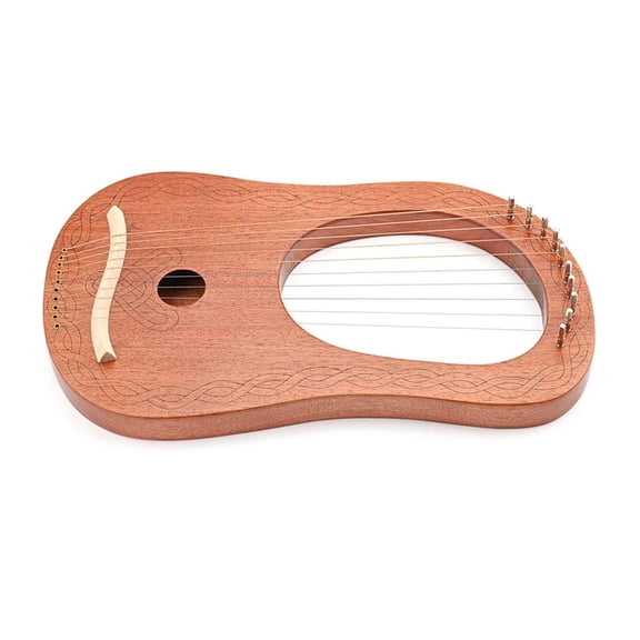Yihuala Lyre Harp 10 Strings Portable Small Harp Stable Sound Harp For Music Lovers Beginners Lyre Instrument