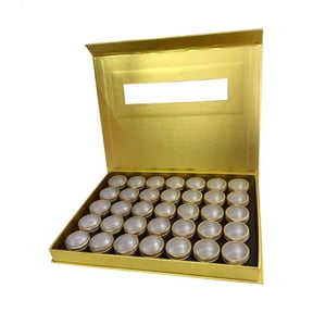 Yihuala Miniature Aluminum Jewelry Storage Box Interlockings Design Box Nails Art Container With Anti Slip Foam Nails Art Case