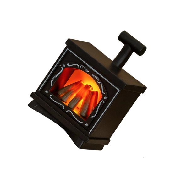 Yihuala Miniature Fireplaces Light for Doll House Decoration LED Realistic Flame Simulation Furniture for Doll House Living Room