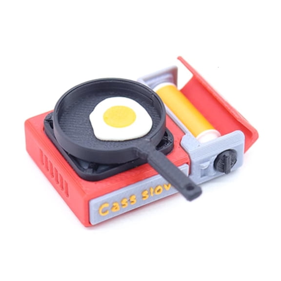 Yihuala Miniature Picnics Stove and Pan Model Figure Set For 1/12 Doll House Decoration Roleplay Game Project Decors