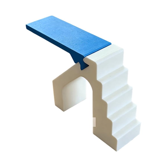 Yihuala Miniature Pool Diving Board with Stair 1/12 Scale Model Figure for Doll House Furniture And Model Project Display Props