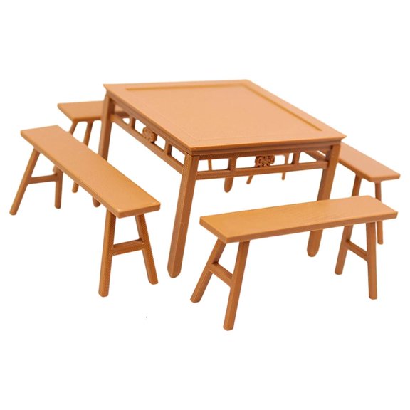 Yihuala Miniature Table And Chair Set Model Figurine For Doll House Display Realistic Furniture For Enthusiasts