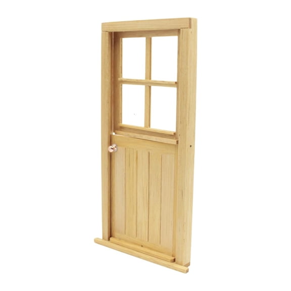 Yihuala Miniature Wooden Barn Door Model Figure With Alloy Hardware For Creative Doll House Scene Setup Craft Model Display Acce