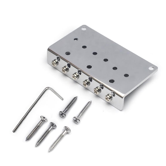 Yihuala Multifuntional 6 String Electric Bass Bridge Bass Guitar Part Music Instrument Hardware Electric Bass Bridge for Guitar