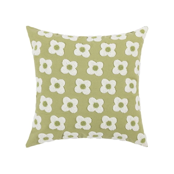 Yihuala Nordic Elegant Tufted Petal Flower Throw Pillow for Case Candy Color Embroidery Decorative Square Cushion Cover for Shell for Bed Sofa Couch