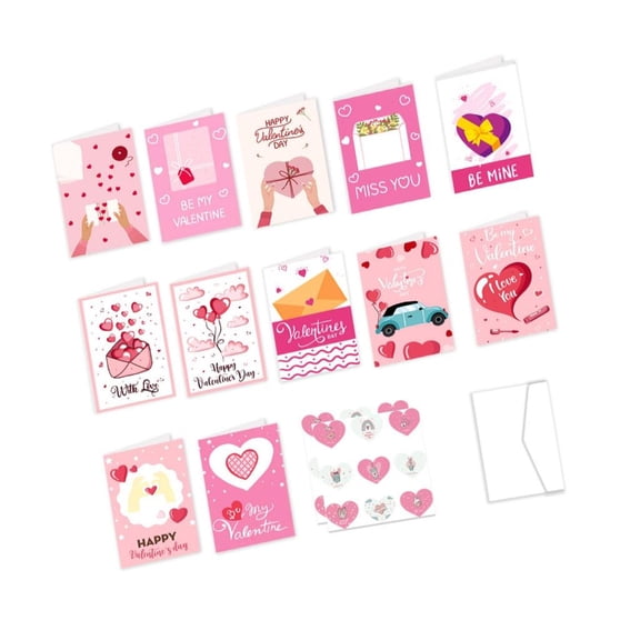 Yihuala Pack of 12 Romance Love Greeting Cards Offering Blanks Pages for Earnest Note to Boyfriend Girlfriend or Spouse