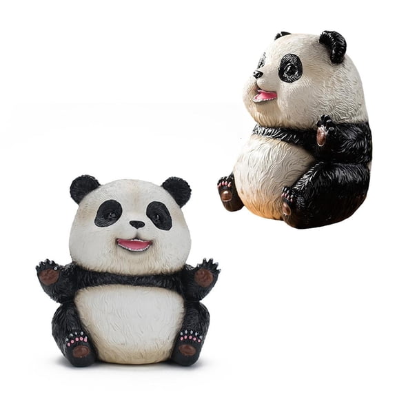 Yihuala Panda Statue Desk Decors Display Model Chinese Panda Figurine Room Display Model Panda Model for