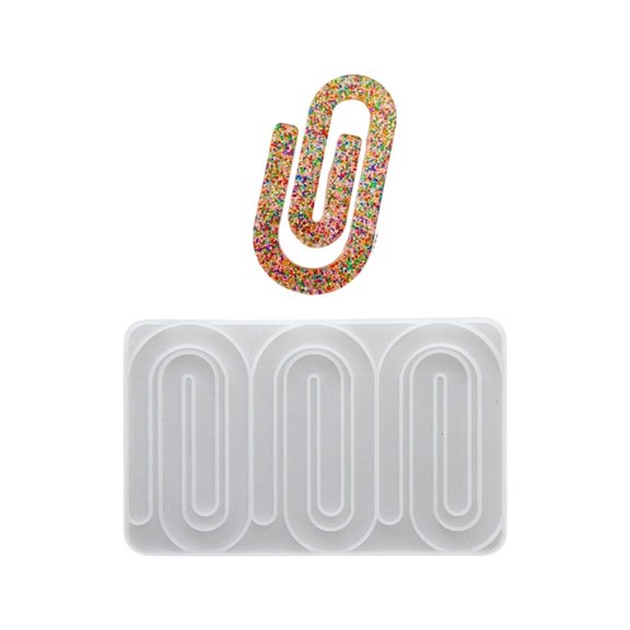 Yihuala Paperclip Shaped Silicone Easy Demolding Resin Bookmarks For Epoxy Resins Making Paperclip Jewelry Accessory