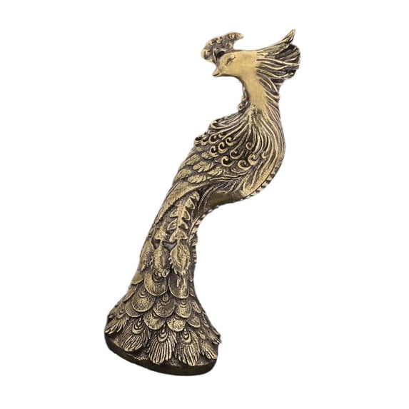 Yihuala Peacocks Decors Figurines Brass Statue Peacocks Decorative Objects for Living Room,Bookshelf,Side Table Decoratio