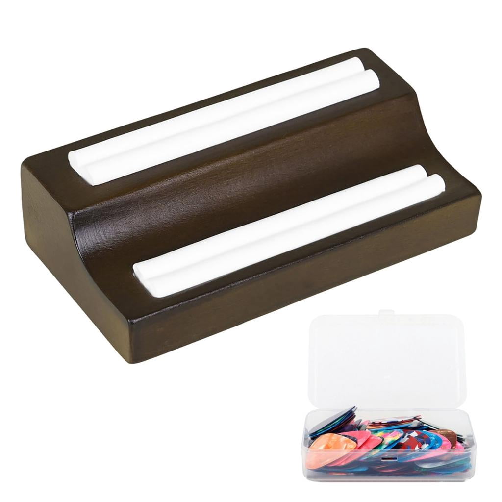 Yihuala Portable Guitar Pick Storage Box with 100 Picks Light weight Guitar Pick Display Holder For Musicians Practice