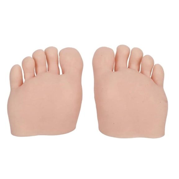 Yihuala Practice Fake Foot Model with Half Foot Design Movable Soft Silicone Prosthetic Manicure Tool for Nails Art Training