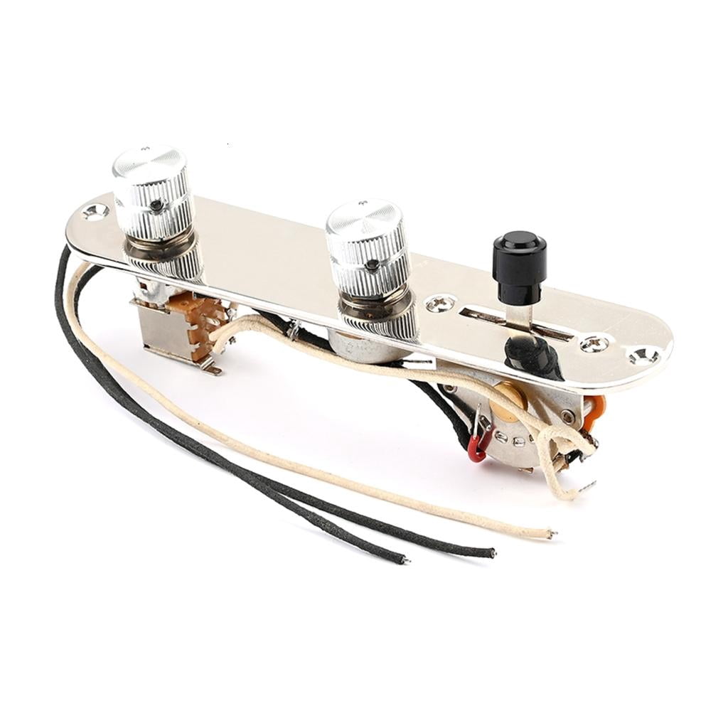 Yihuala Prewired Guitar Control Plate 3 Way Loaded Control Plate with Knob for Electric Guitar Playing Parts