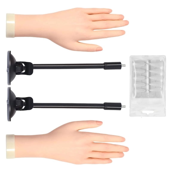Yihuala Professional Manicure Training Hand With Detachable Nails Plates And Ergonomic Design For Beginners