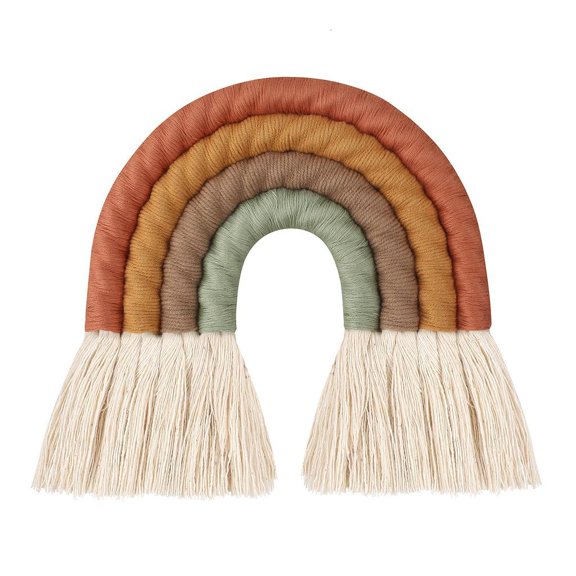 Yihuala Rainbow Wall Hanging Ornament Weaving Home Decoration for Nursery Room Art Craft