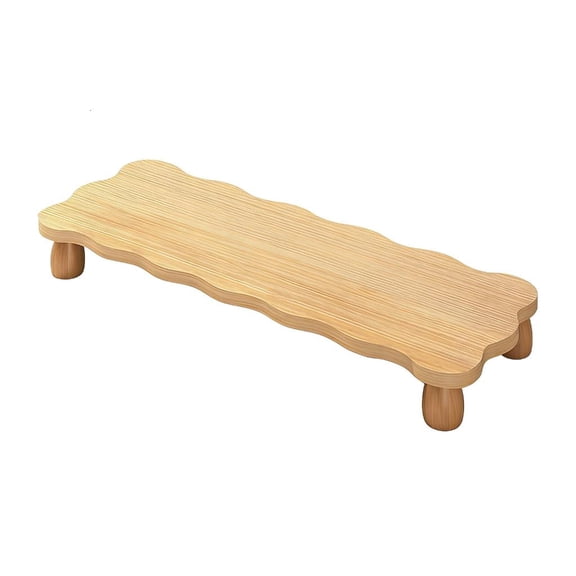Yihuala Raised Desktop Organizers Ergonomic Wooden Computer Monitor Base Easy to Use for Display Screens & Accessories Storage