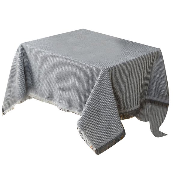 Yihuala Rectangle Tablecloth Fade Table Slipcover Cloth for Holiday Gatherings Dining Event Easy Cotton Linen Fabric