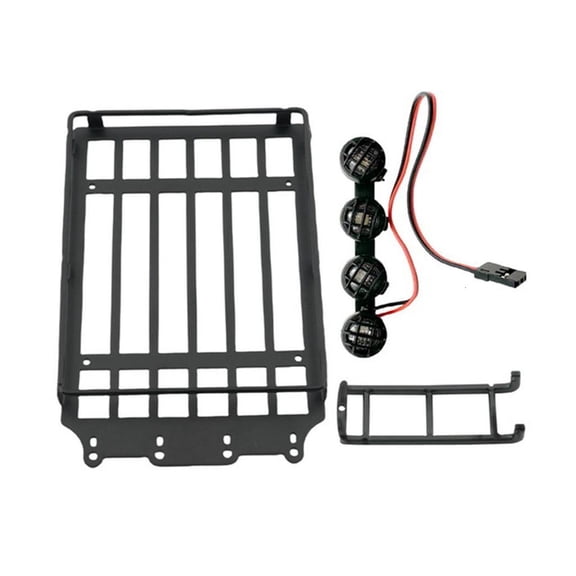 Yihuala Remote Control Car Luggage Carriers Roof Rack and with Ladder Controlled Crawler Decoration for 1/18 Offroads C