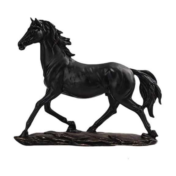 Yihuala Resin Horse Statue Sculptures Decorative Animal Figurines Tabletop Ornament Symbols Wealth Career Home Decorations