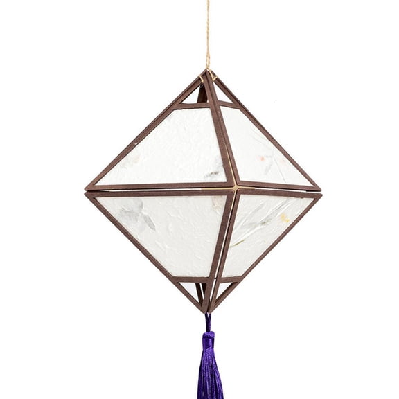 Yihuala Rhombus Portable Lantern with Light Lamp for Chinese New Year Spring Festival Mid-Autumn Party Celebration Home Decoration