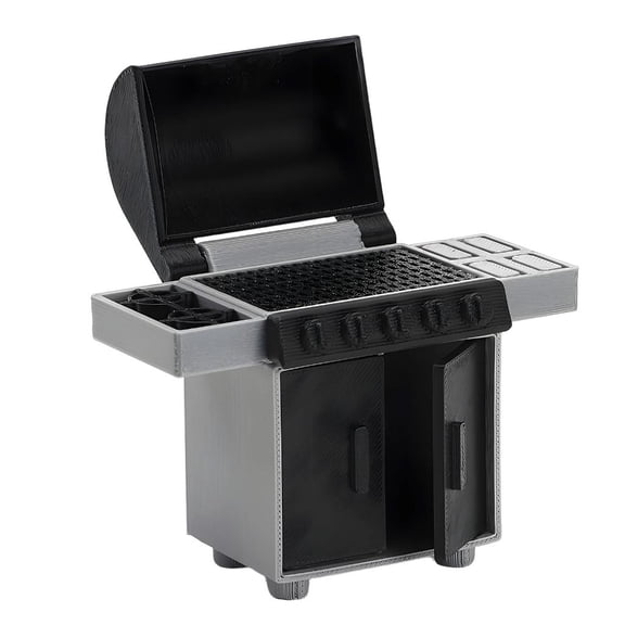 Yihuala Scale House Grill Accessory Small BBQ Playset with Food Pieces for Patio, Backyard and Model Yard Scenes