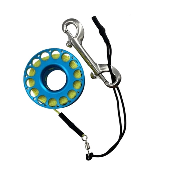 Yihuala Scubas Diving Reel Finger Line Spool with Double Ended Bolt Snapping Clip Freediving Finger Spools Dives Reel Easy Use