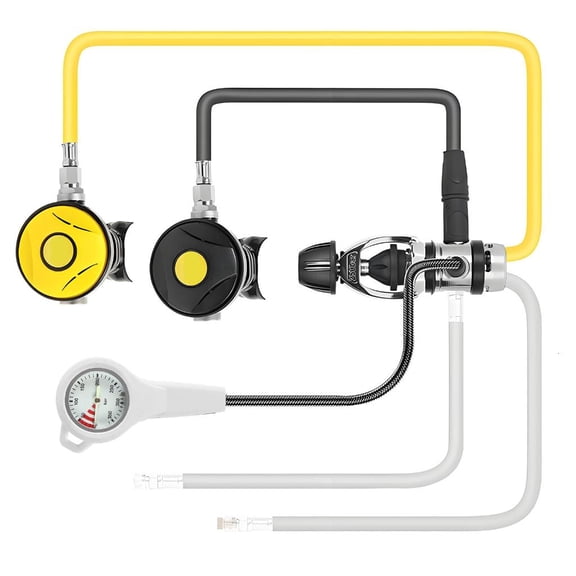 Yihuala Scubas Diving Regulator with Pressure Gauge Professional Diving Equipment for Saltwater