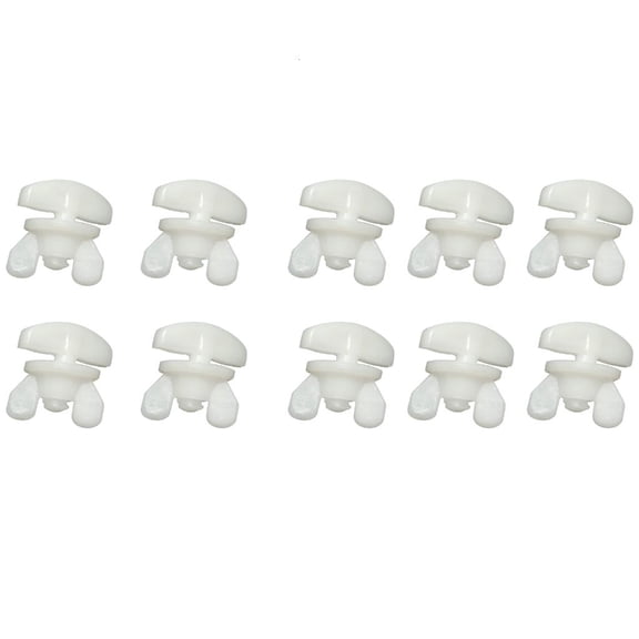 Yihuala Set of 10 White Curtain Track Stoppers Easy Installation Drapery Rails Sliding Gliders Curtain Fasteners