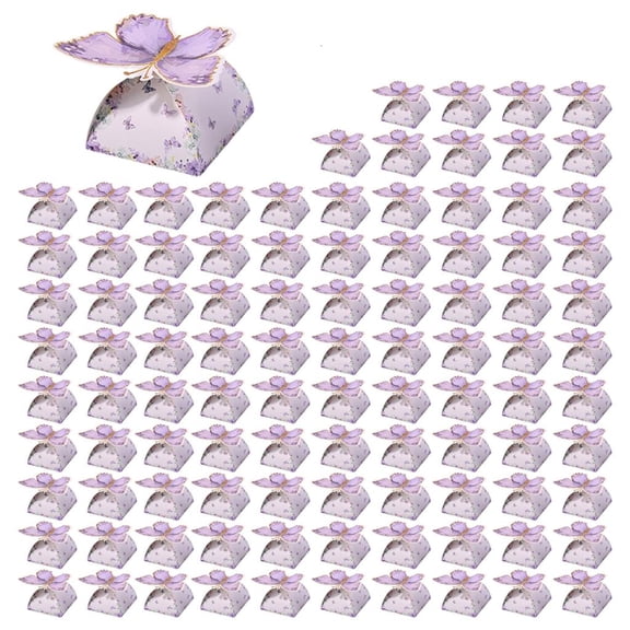 Yihuala Set of 100 Butterfly Shape Snacks Boxes Attractive Butterfly Embellished Dessert Boxes for Party Supplies and Gifts